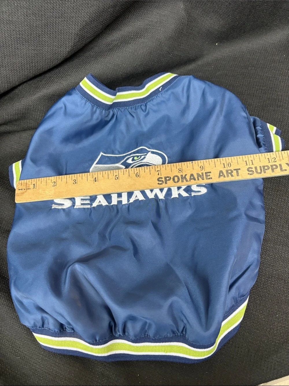 Seattle Seahawks satin dog bomber jacket